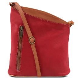 TL Bag Mini soft leather unisex cross bag (Color: Lipstick Red)