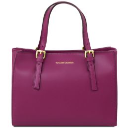 Aura  Ruga leather handbag (Color: Purple)
