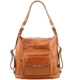 TL Bag  Leather convertible bag (Color: Cognac)