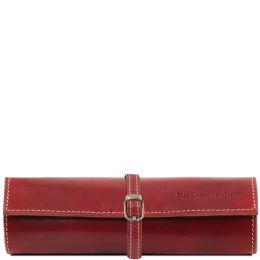 Exclusive leather jewelry case (Color: Red)
