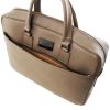 Urbino Saffiano leather laptop briefcase with front pocket