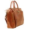 Pisa Leather laptop briefcase with front pocket