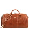 Lisbona  Travel leather duffel bag Large