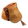 Soft Leather Shoulder Bag with tassel