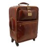 TL Voyager  4 Wheels vertical leather trolley