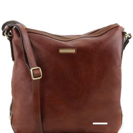 Sabrina  Leather hobo bag (Color: Brown)
