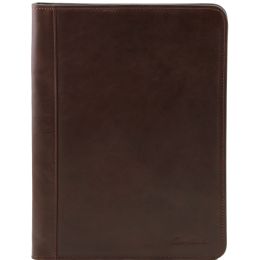 Ottavio Leather document case (Color: Dark Brown)
