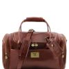 TL Voyager Travel leather bag with side pockets