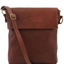 Morgan  Leather shoulder bag (Color: Brown)