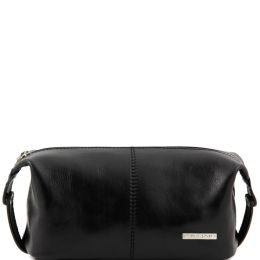 Roxy Leather toiletry bag (Color: Black)
