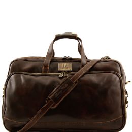 Bora Bora Trolley leather bag Small (Color: Dark Brown, size: small)