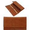 Exclusive leather accordion wallet for women
