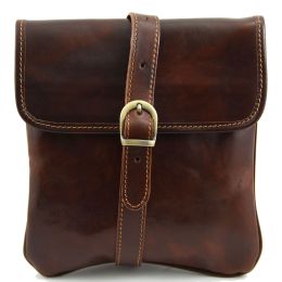 Joe  Leather Cross-body Bag (Color: Brown)